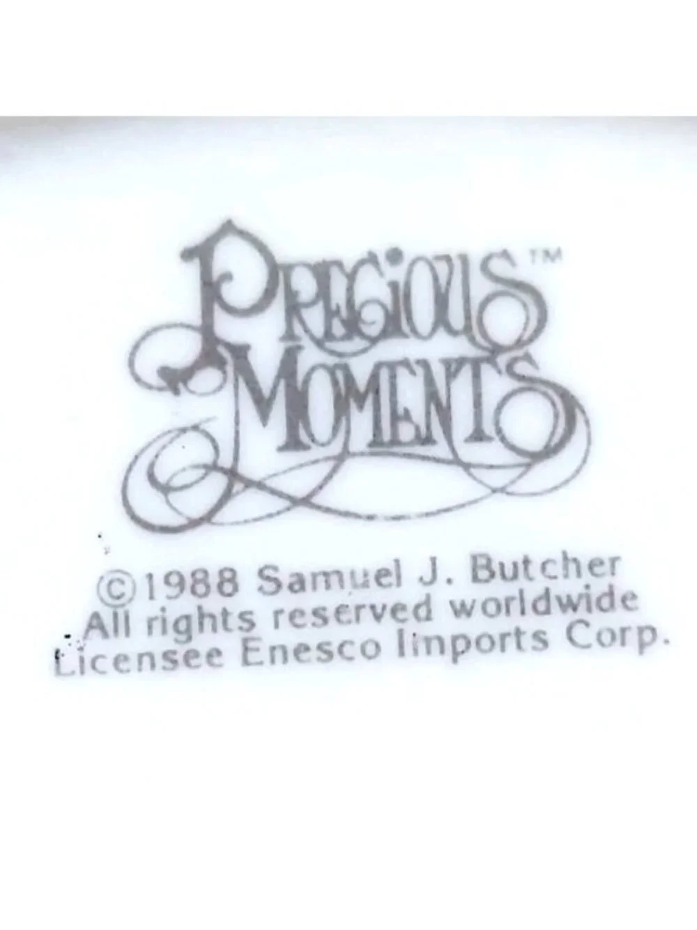 Precious Moments Vase Wedding Heaven Bless You Porcelain Heart Shaped 1988 Gift